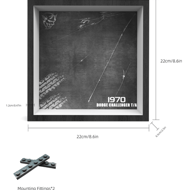 Display Car Frame for Lego Speed Champions 1970 Dodge Challenger T/A 76904 - ICUANUTY