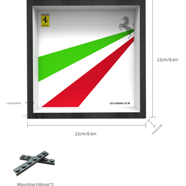 Display Car Frame for Lego Speed Champions Ferrari 512 M 76906 - ICUANUTY