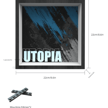 Display Frame for Lego Speed Champions Pagani Utopia Race Car 76915 - ICUANUTY