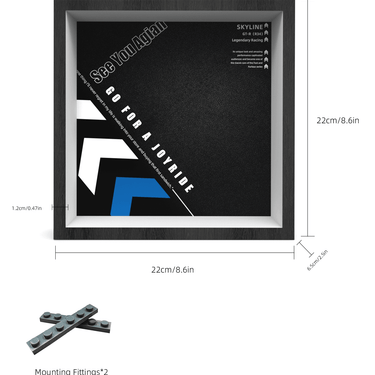 Display Frame for Lego Speed Champions 2 Fast 2 Furious Nissan Skyline GT-R (R34) 76917 - ICUANUTY