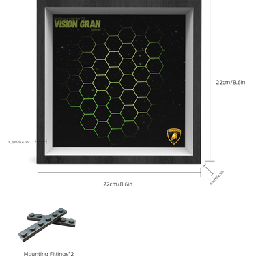 Display Car Frame for Lego Speed Champions Lambo V12 Vision GT 76923 - ICUANUTY