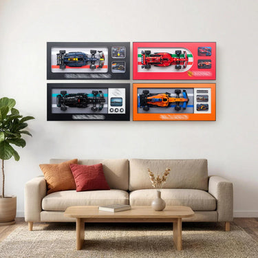Väggdisplaykollektion för LEGO Technic™ F1-racerbilar 42206 42207 42171 42141