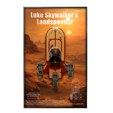 Wand-Displayrahmen für LEGO Star Wars™ Luke Skywalkers Landspeeder™ 75341