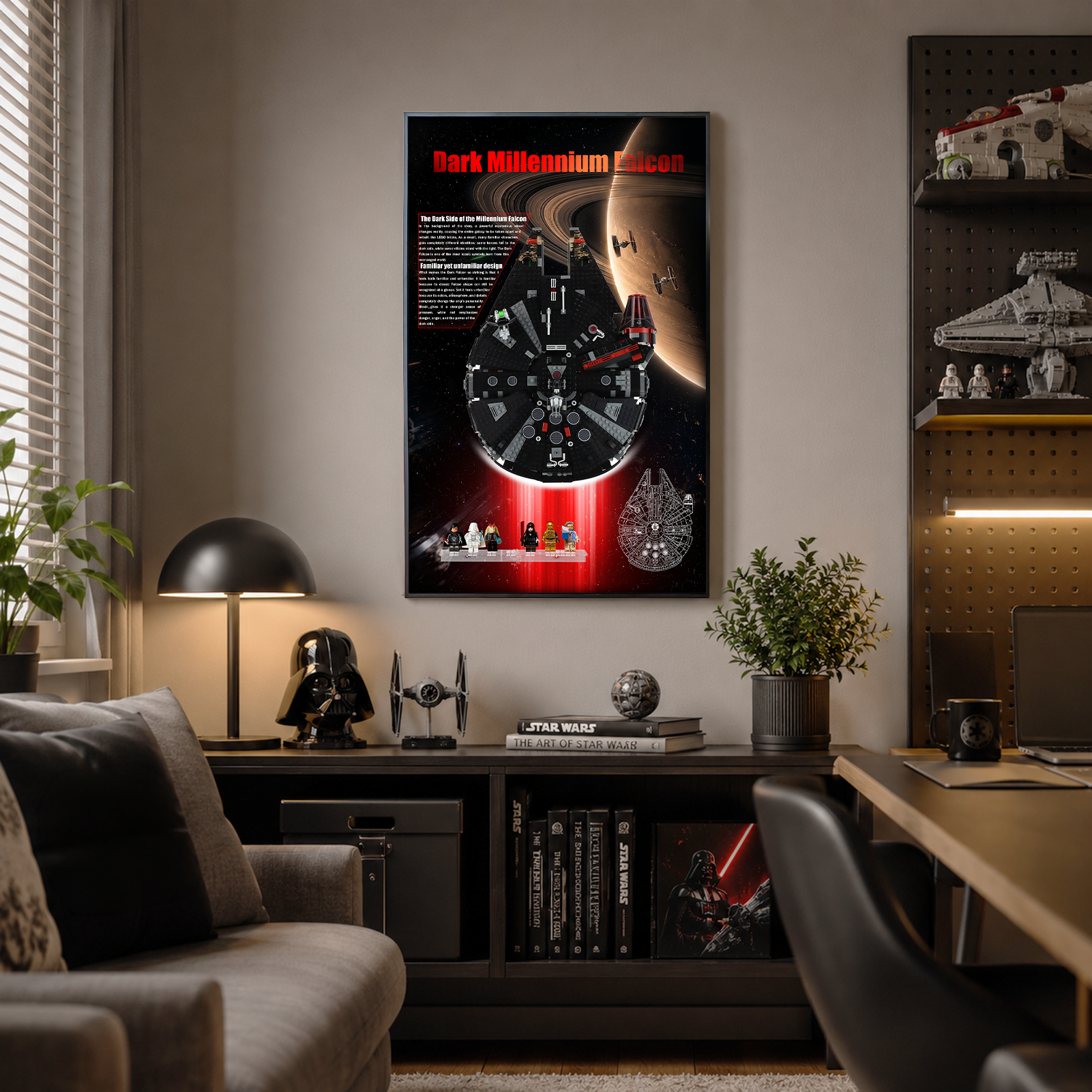 Wall Display Frame for LEGO Star Wars™ The Dark Falcon 75389