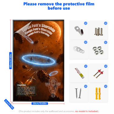 Wall Display Frame for LEGO Star Wars™ Jango Fett's Firespray-Class Starship 75409