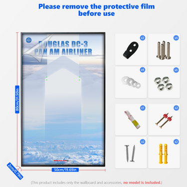 Wall Display Frame for LEGO LEGO® Icons Douglas™ DC-3™ PAN AM® Airliner 11378