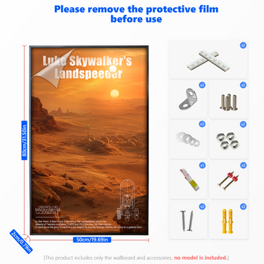 Wall Display Frame for LEGO Star Wars™ Luke Skywalker’s Landspeeder™ 75341