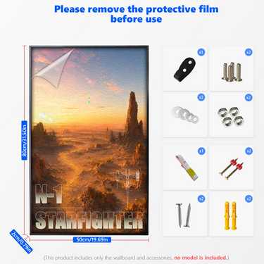 Wall Display Frame for LEGO Star Wars™  The Mandalorian's N-1 Starfighter™ 75442