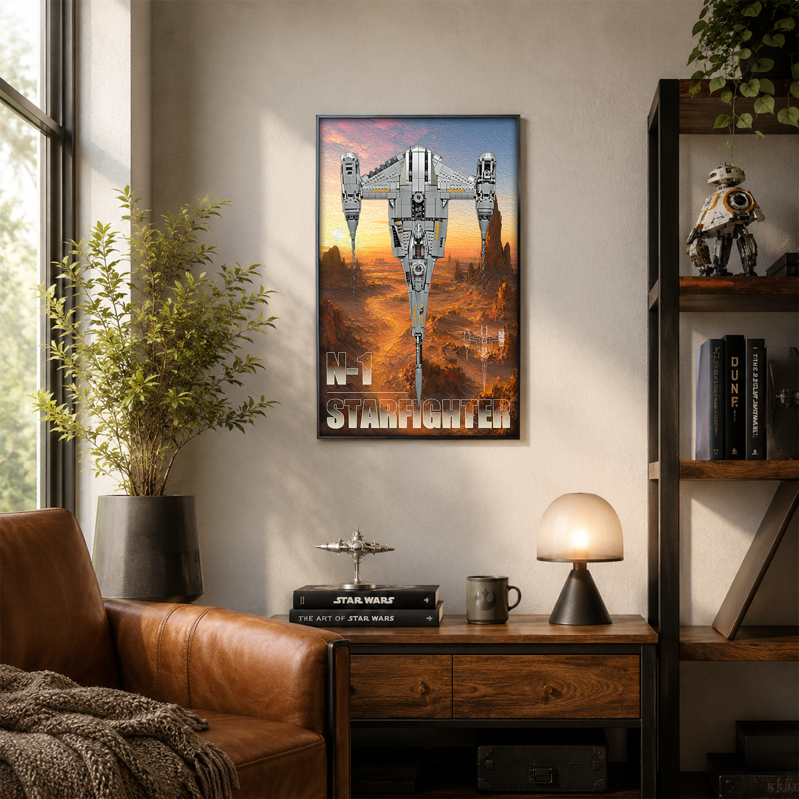 Wall Display Frame for LEGO Star Wars™  The Mandalorian's N-1 Starfighter™ 75442