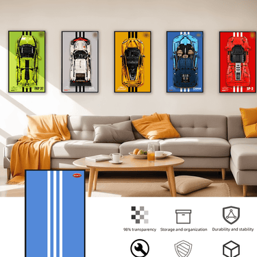 Display Wall Frame for Lego 42083 Technic™ Bugatti Chiron Lego Car - ICUANUTY