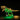 Illuminated LEGO T-Rex skeleton model with yellow and green LED lights on black background
