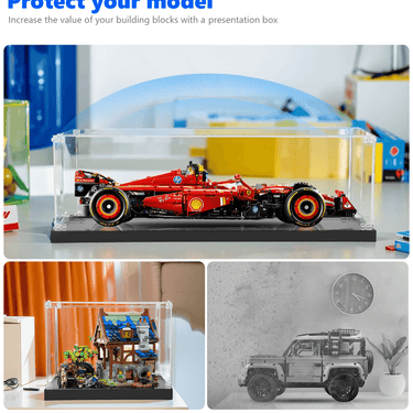 Display Case for LEGO Ferrari SF-24 F1 Car (1 :8 suitable) 42207 - ICUANUTY