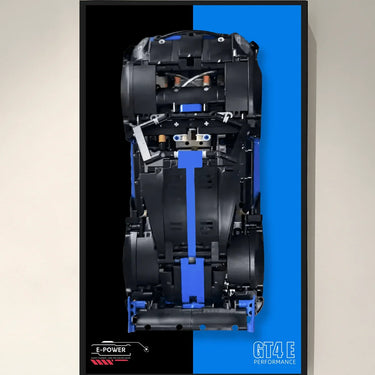 Wall Display Frame for Lego technic Porsche GT4 e-Performance Race Car 42176 - ICUANUTY