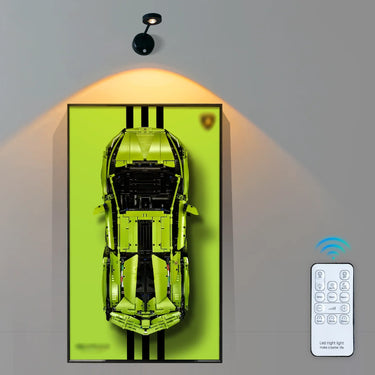 LED-lys Matchende Udstillingsramme | Trådløs genopladelig LED-vægspotlight | Fjernbetjening med bevægelsessensor |