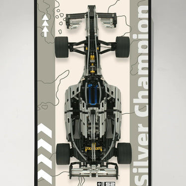 Wall Display Frame for LEGO Technic Silver Champion 8458 - ICUANUTY