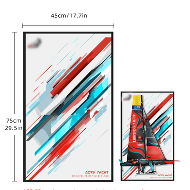Wall Display Frame for LEGO Emirates Team New Zealand AC75 Racing Yacht 42174 - ICUANUTY