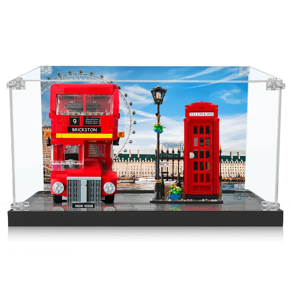 Display Case for London Bus 10258 and Red London Telephone Box 21347 ...