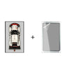 Top view of white Porsche car LEGO model poster with protective clear acrylic frame