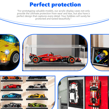 Display Case for LEGO Ferrari SF-24 F1 Car (1 :8 suitable) 42207 - ICUANUTY