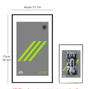 Wall Display Frame for Lego 42156 Technic™ PEUGEOT 9X8 24H Le Mans Hybrid Hypercar - ICUANUTY